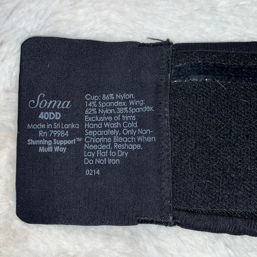 40DD Soma Stunning Support Lightly lined strapless bra